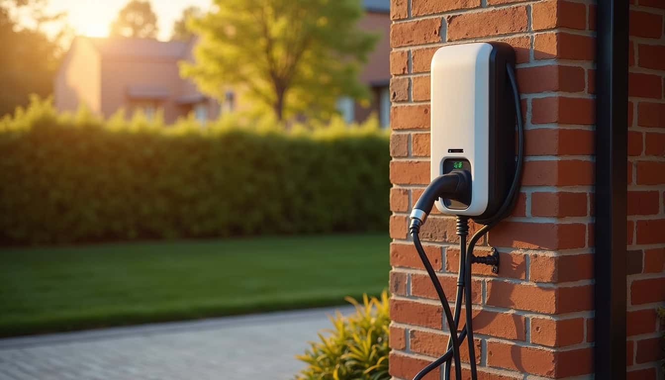 Borne de recharge électrique intelligente installée à l