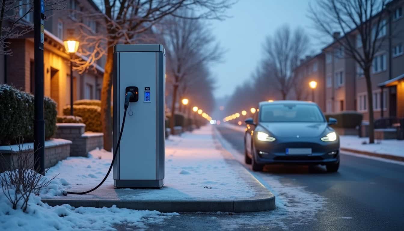 Borne de recharge électrique publique située à Beauchamp