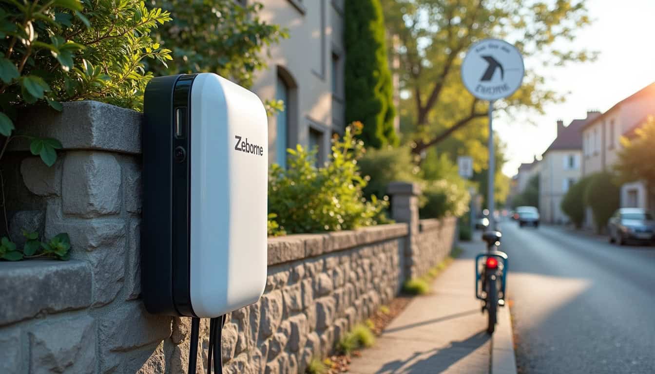 Borne de recharge électrique Zeborne installée rue Guy de Maupassant à Tôtes