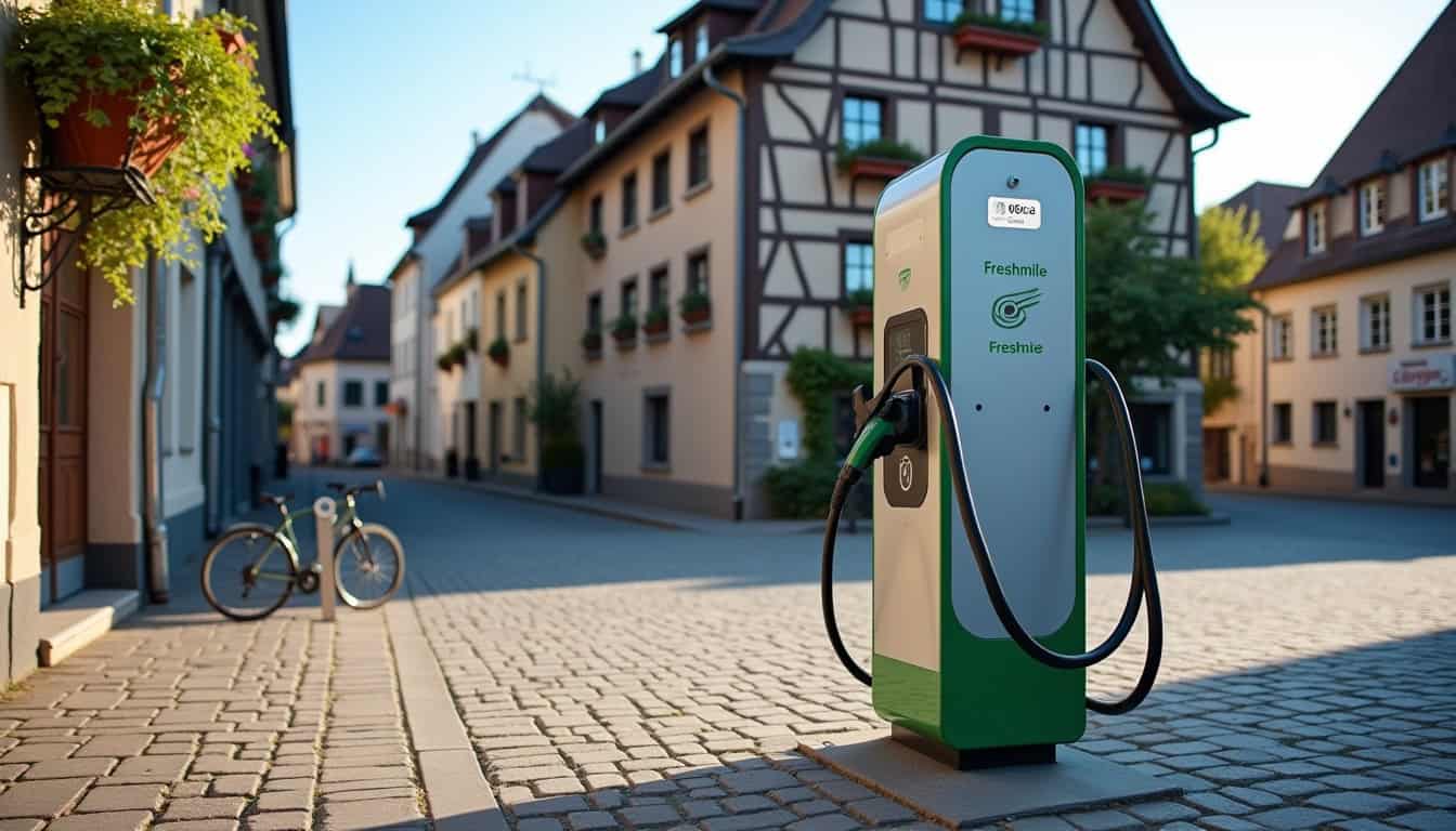 Borne de recharge Freshmile située rue de la Galerie à Truchtersheim