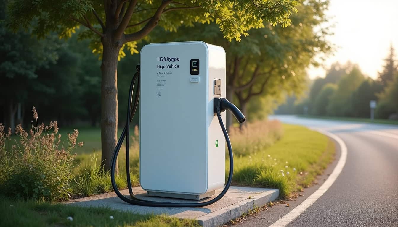 Borne de recharge haute puissance IECharge située au 4 route de Frazé à Brou