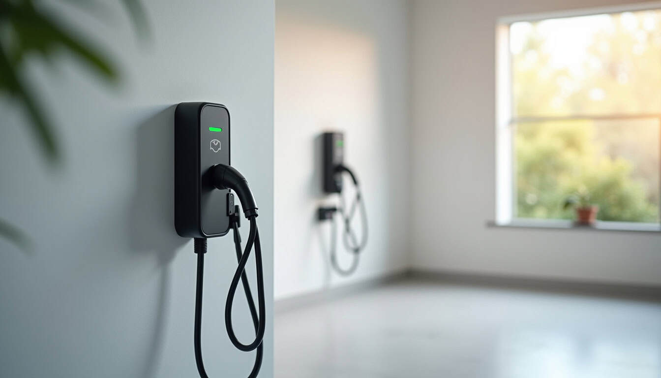 Borne de recharge installée à l