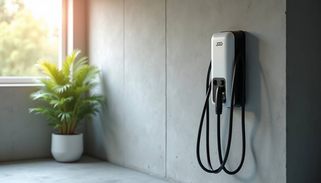 Borne de recharge installée à l