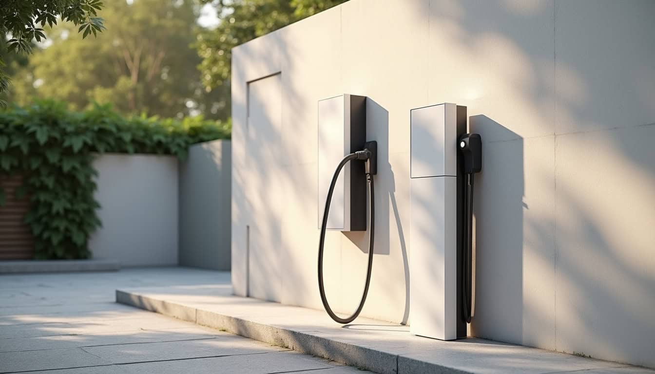 Borne de recharge installée à l