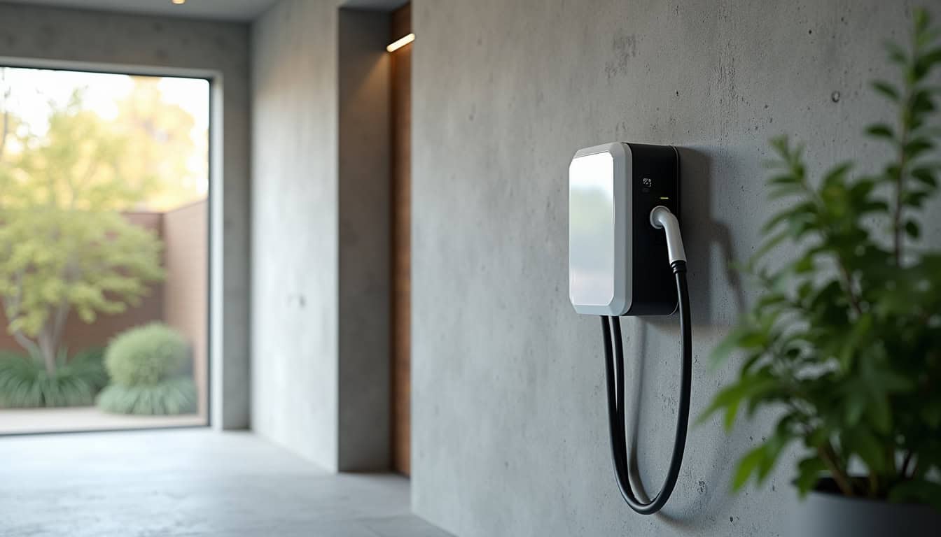 Borne de recharge installée à l
