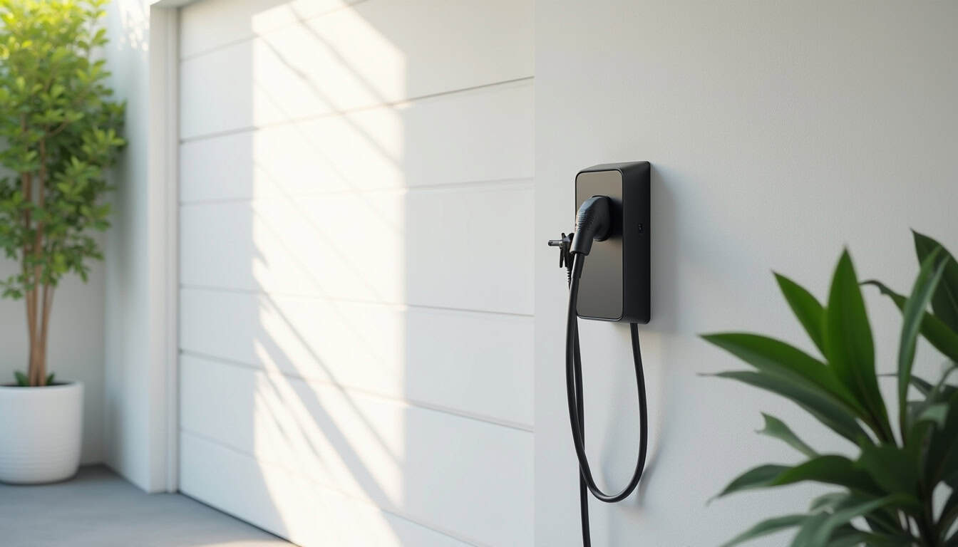 Borne de recharge installée à l