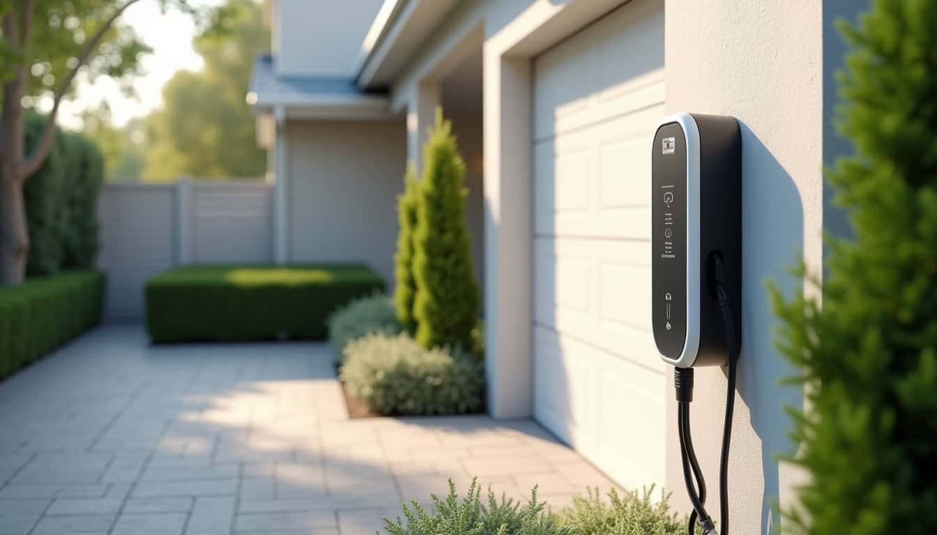 Borne de recharge installée à l