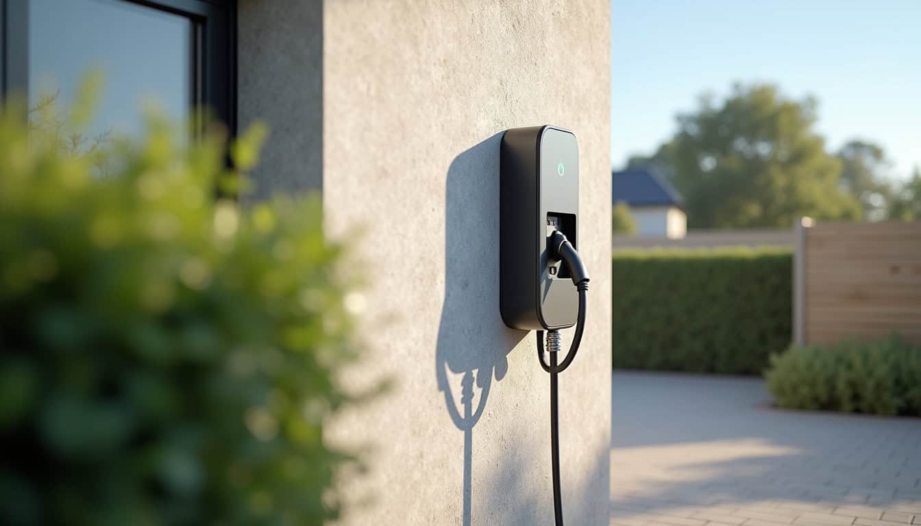 Borne de recharge installée à l