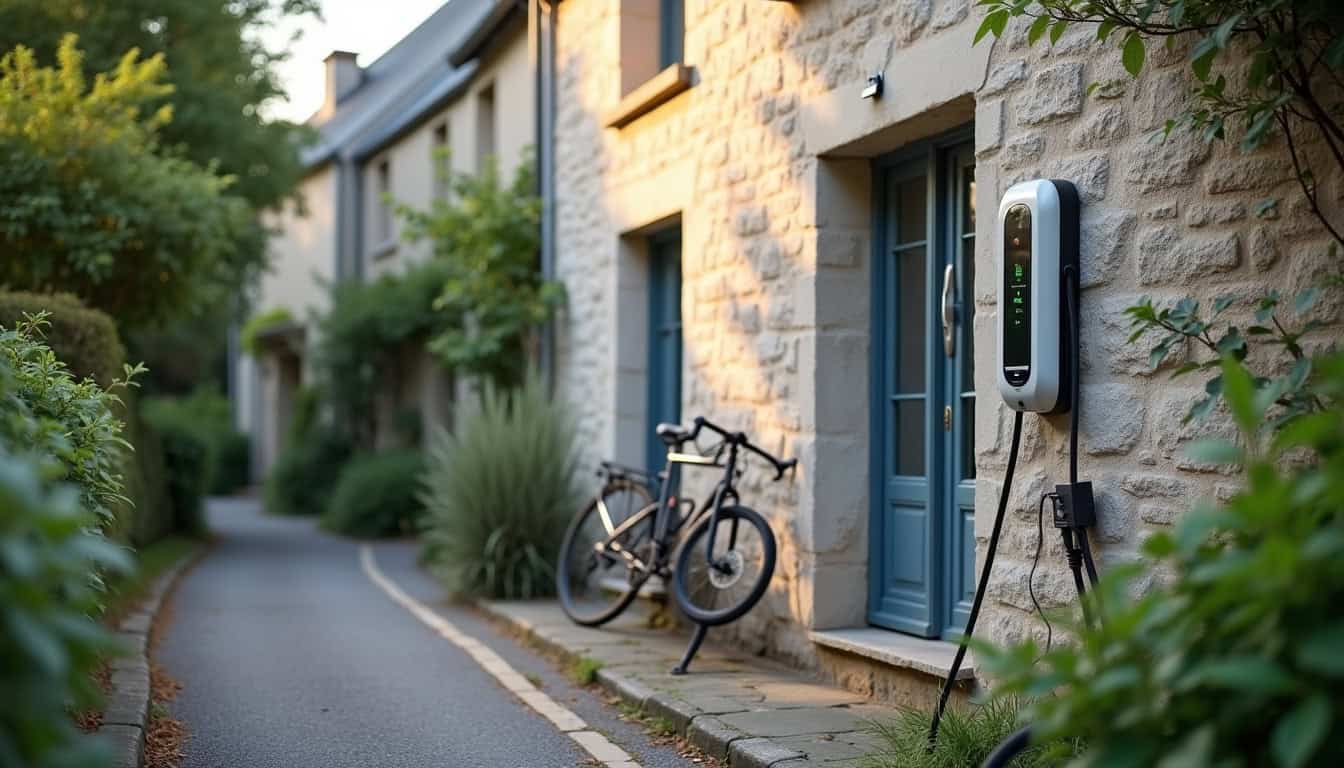 Borne de recharge installée à l