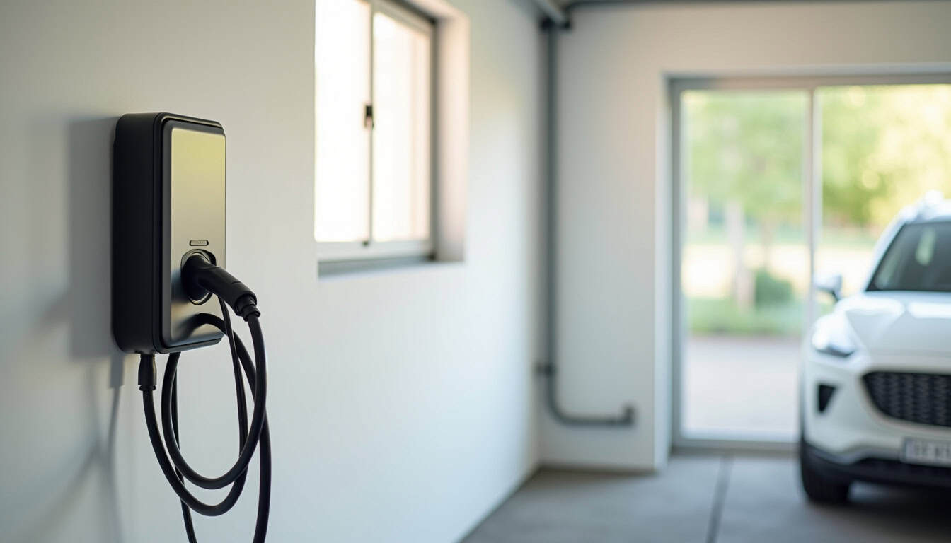 Borne de recharge installée à l