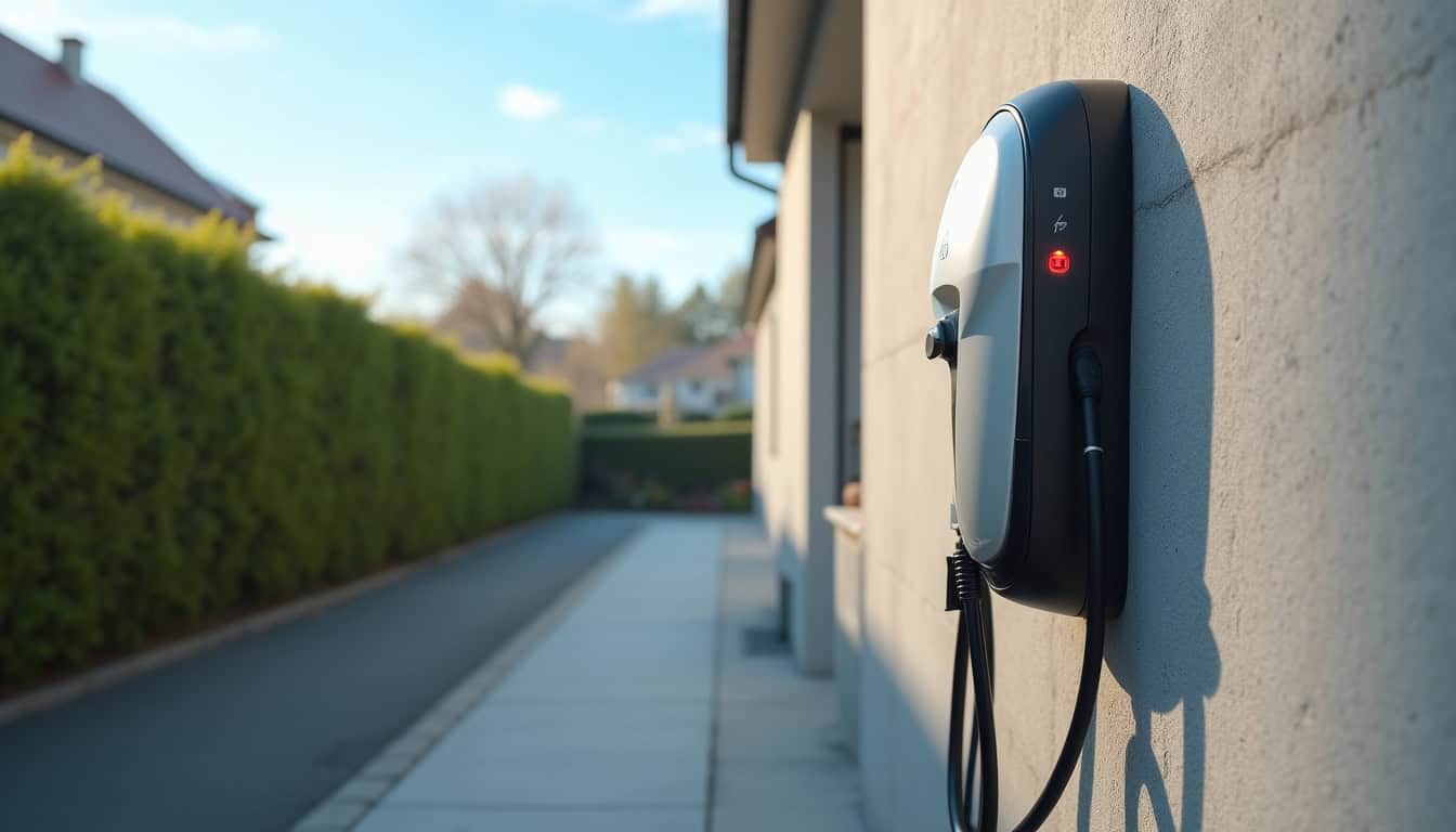 Borne de recharge installée à l