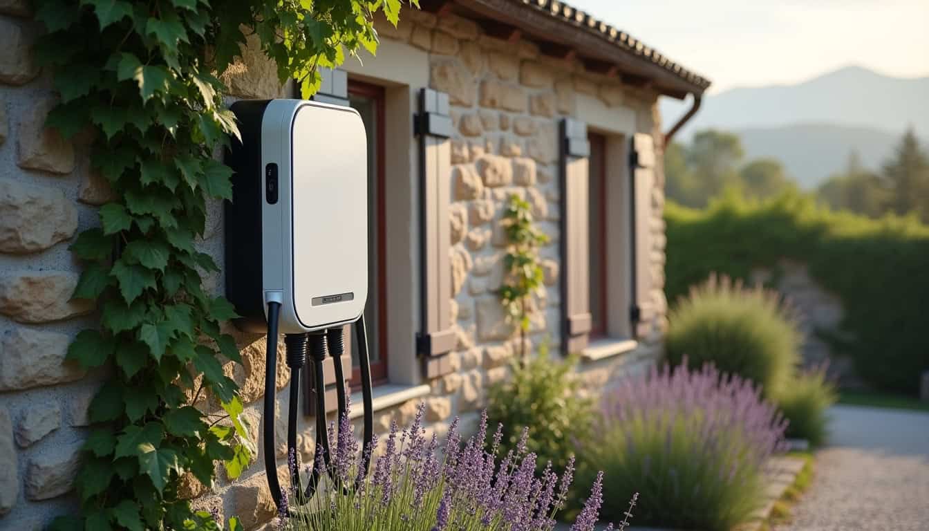 Borne de recharge installée en extérieur à Beaulieu-sur-Layon
