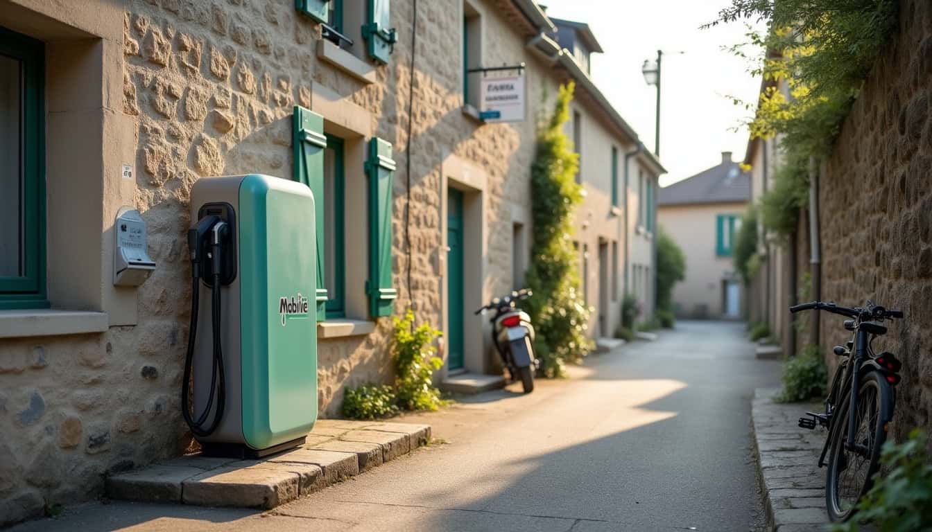 Borne de recharge Mobive située au 7 Rue du Pont Baguette à Saint-Genis-de-Saintonge
