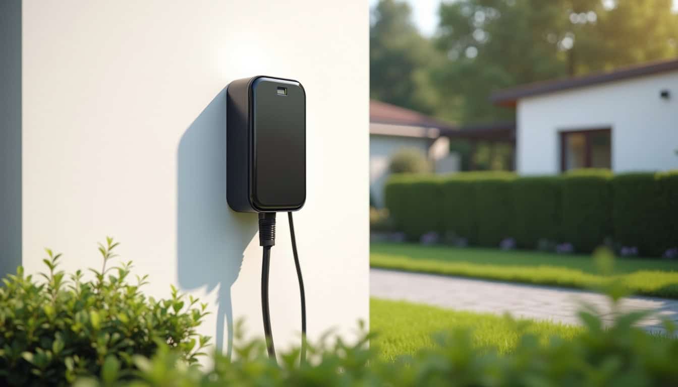 Borne de recharge murale installée à l