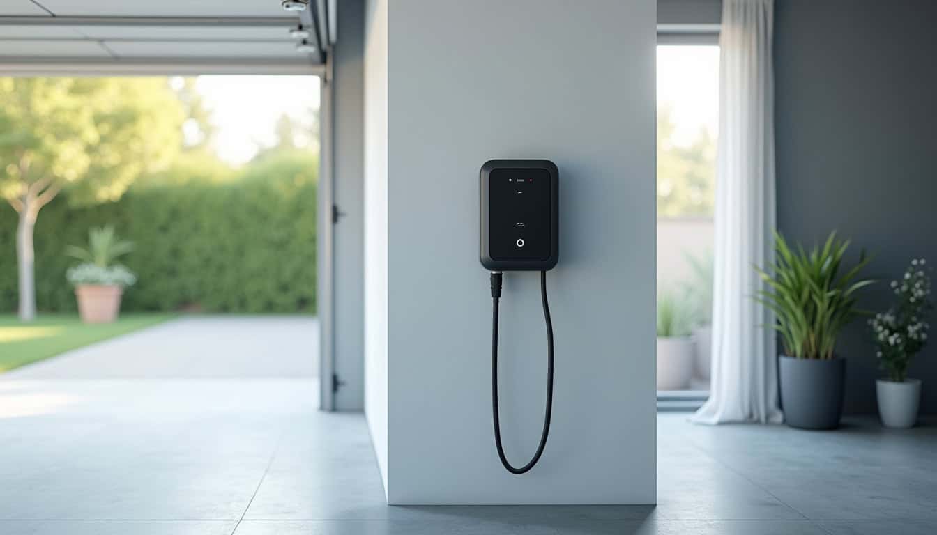 Borne de recharge murale installée à l