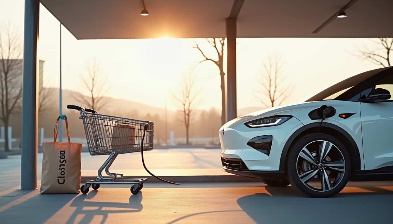 Borne de recharge publique au Super U Alissas - Clé du Sac