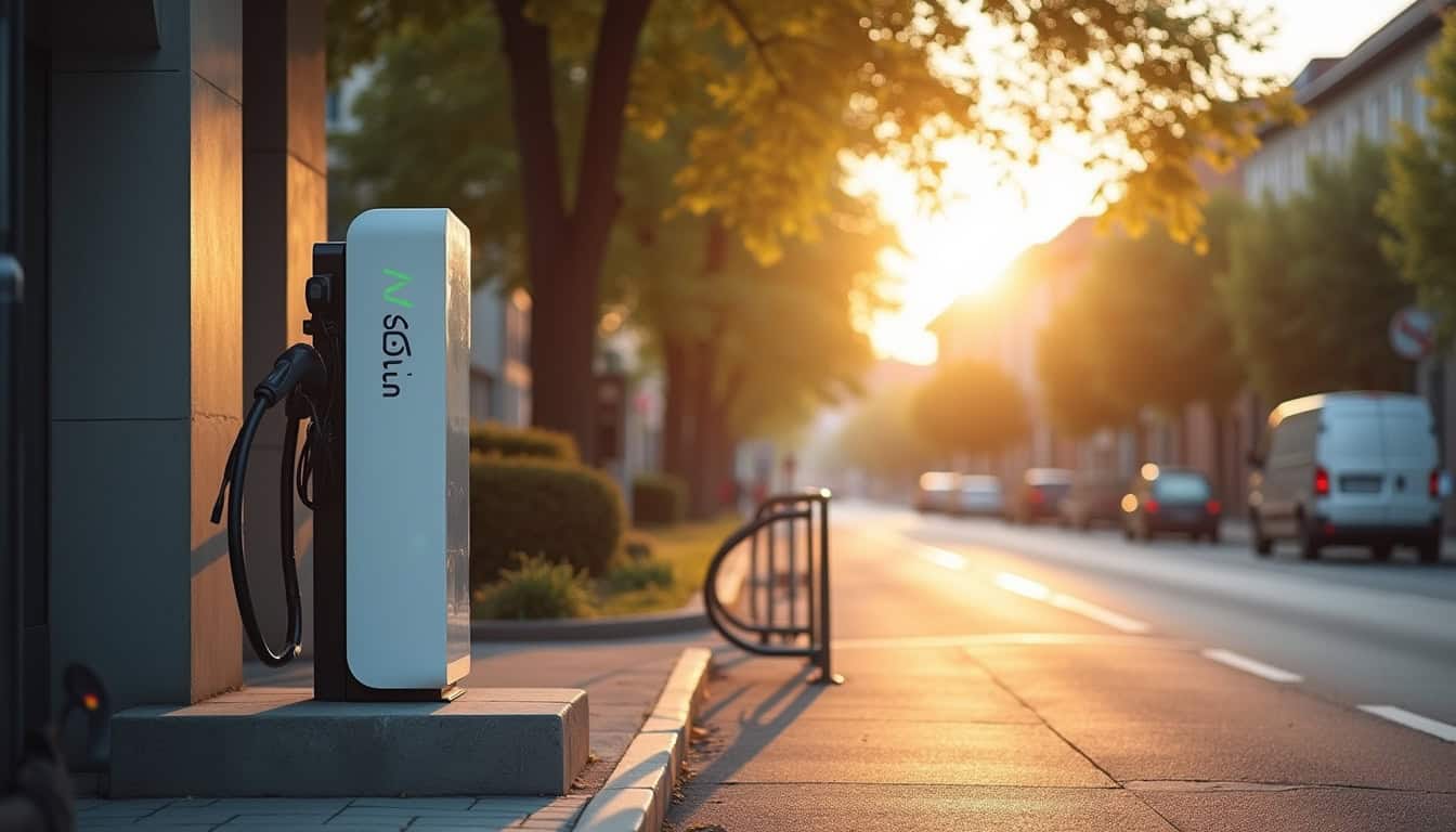 Borne de recharge publique installée à Eschentzwiller par m2A