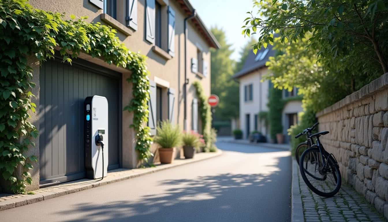 Borne de recharge publique Ouest Charge installée rue de la Loire à Oudon