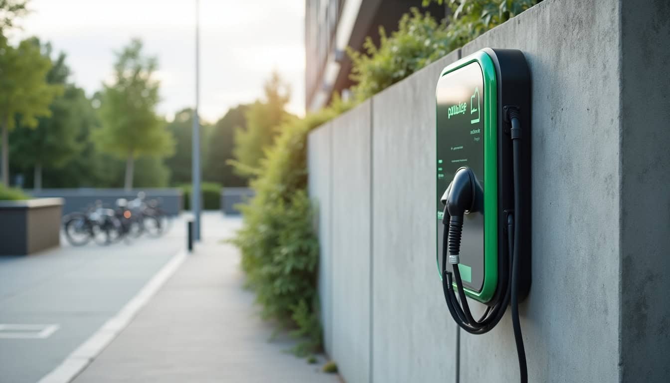 Borne de recharge publique située à Cenon-sur-Vienne