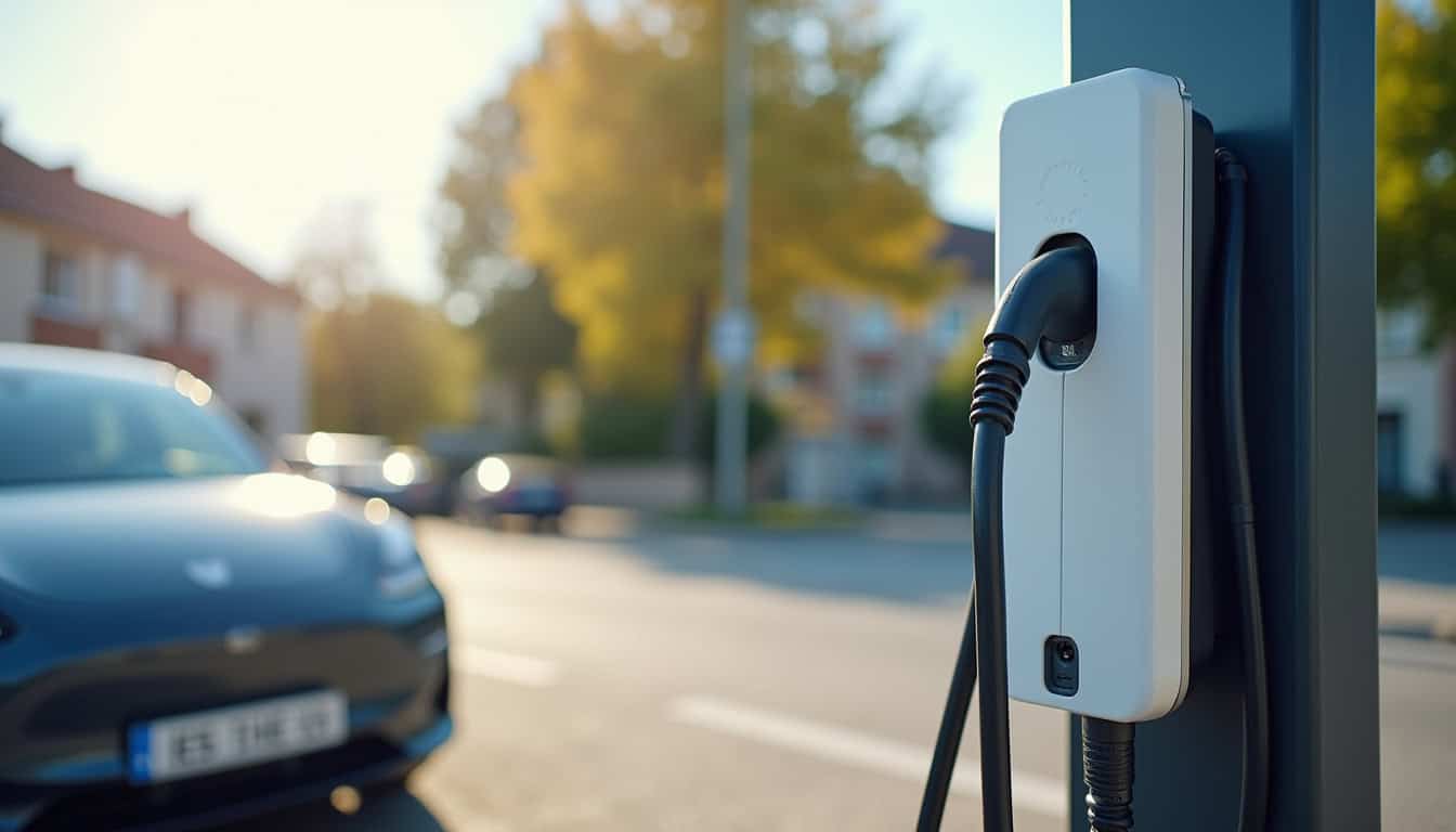 Borne de recharge publique située avenue Léonard de Vinci à Pulnoy