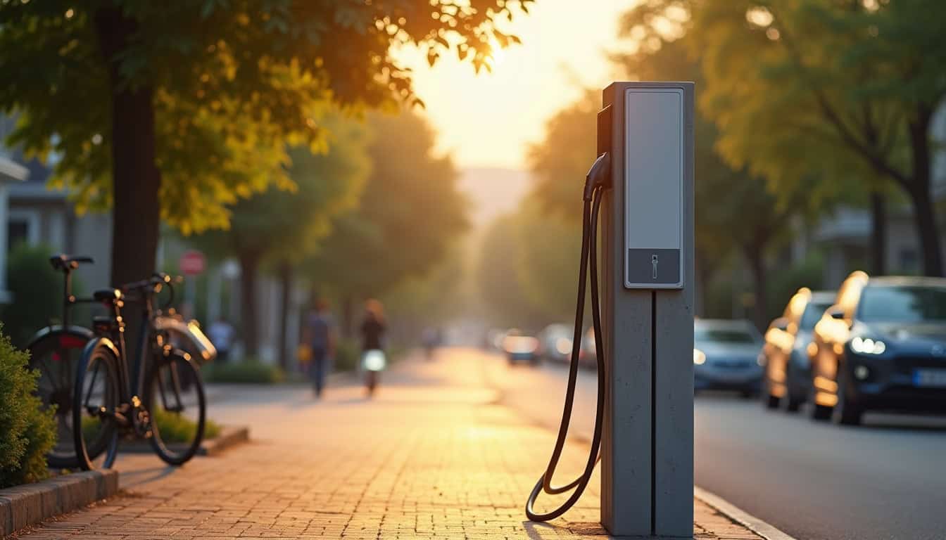 Borne de recharge publique située Rue André Thomé à Sonchamp