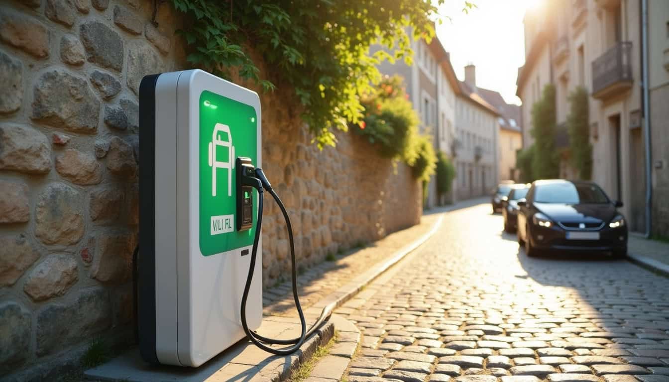 Borne de recharge publique située rue de Surville à Messei