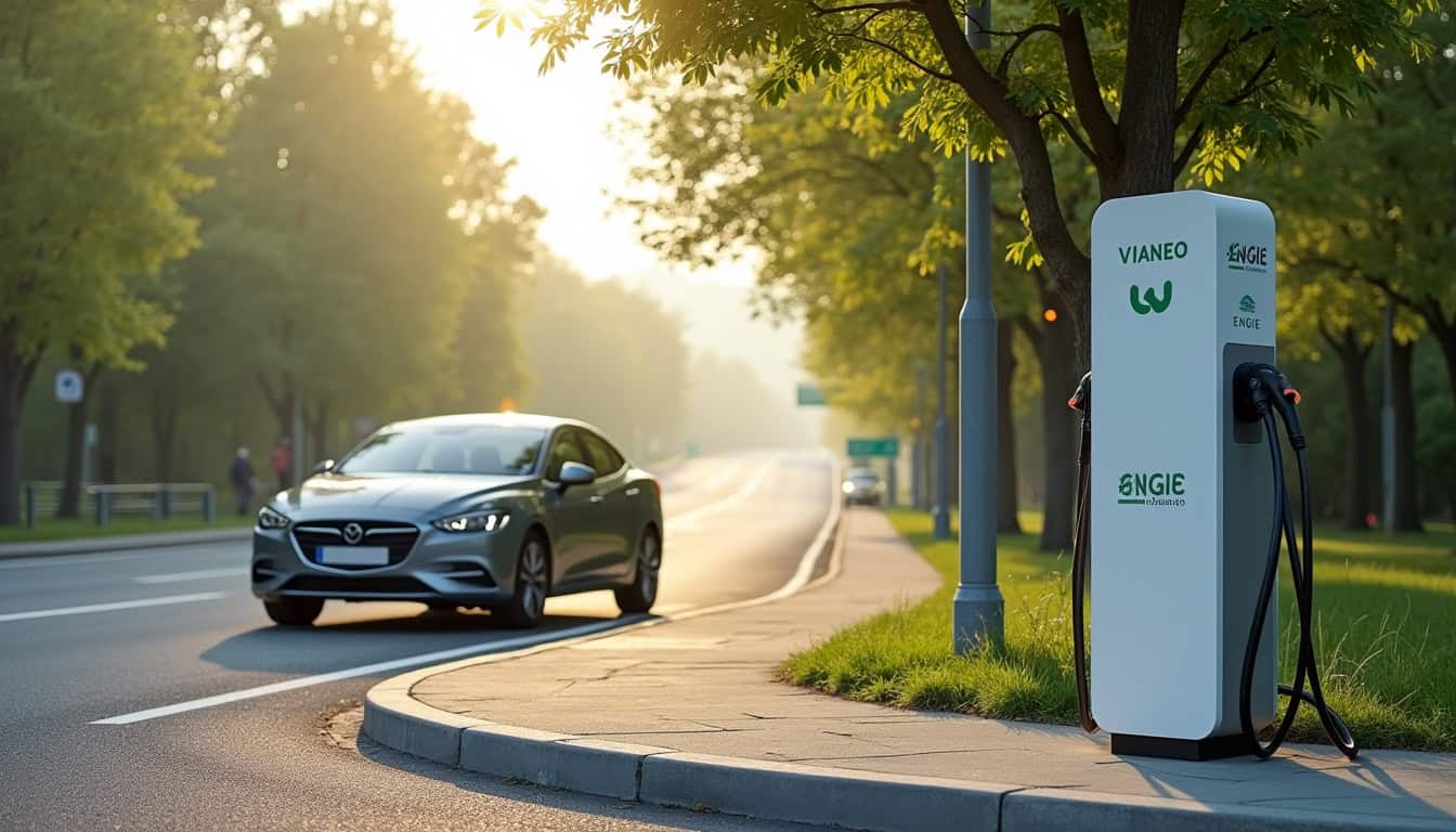 Borne de recharge rapide ENGIE Vianeo sur l’aire de Châtellerault-Antran, A10