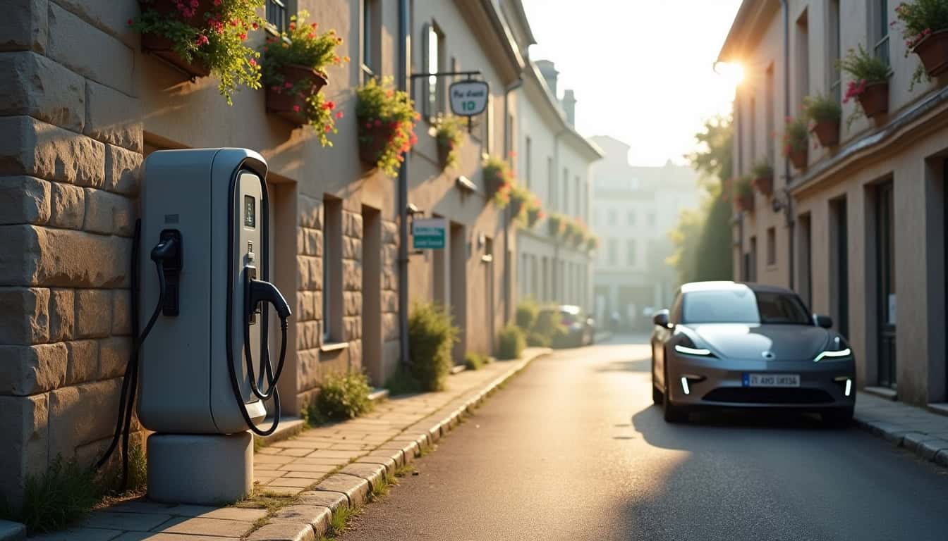Borne de recharge rapide installée rue du 13 septembre 1944 à Villersexel