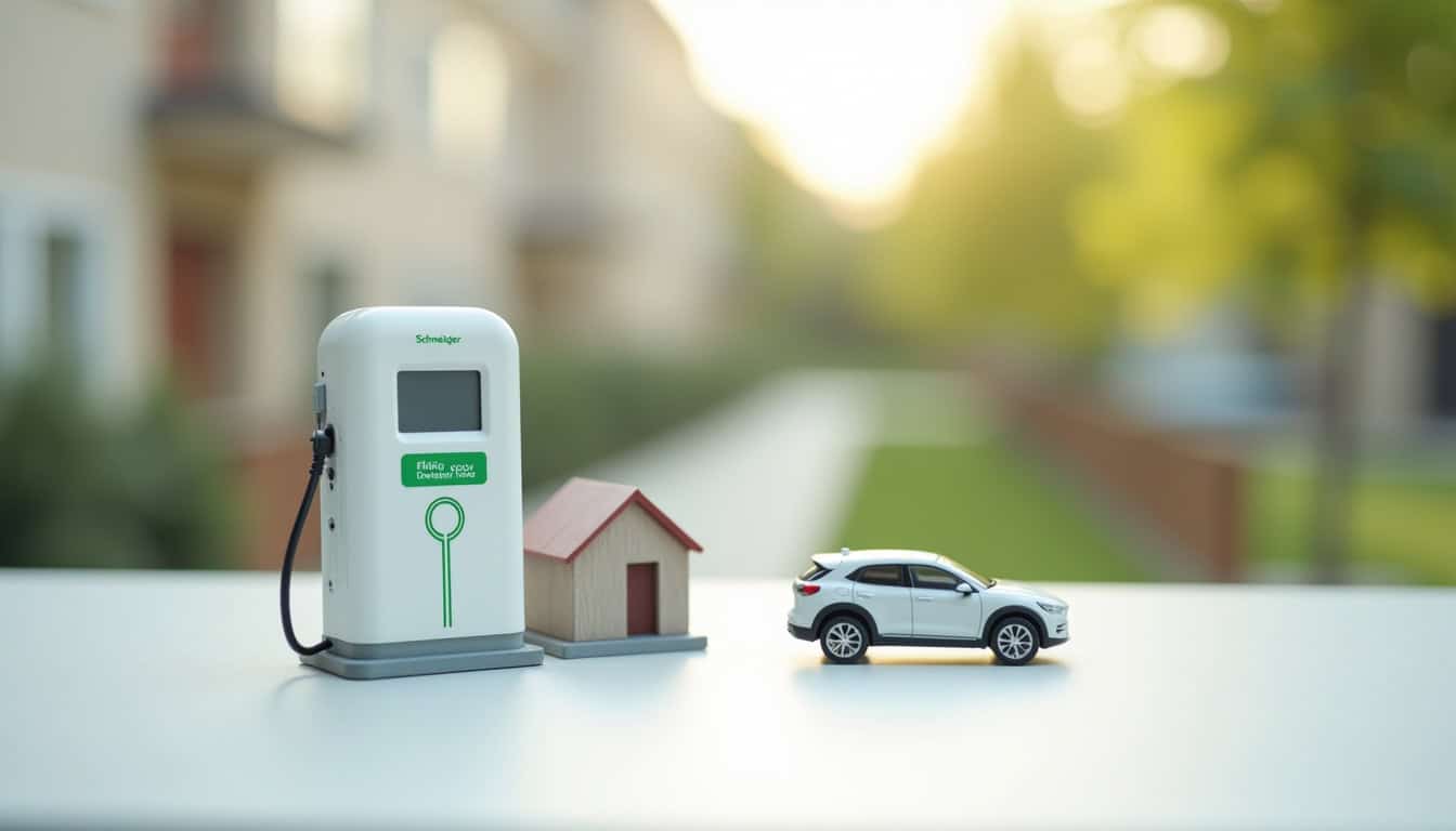 Borne de recharge Schneider EVlink installée à l