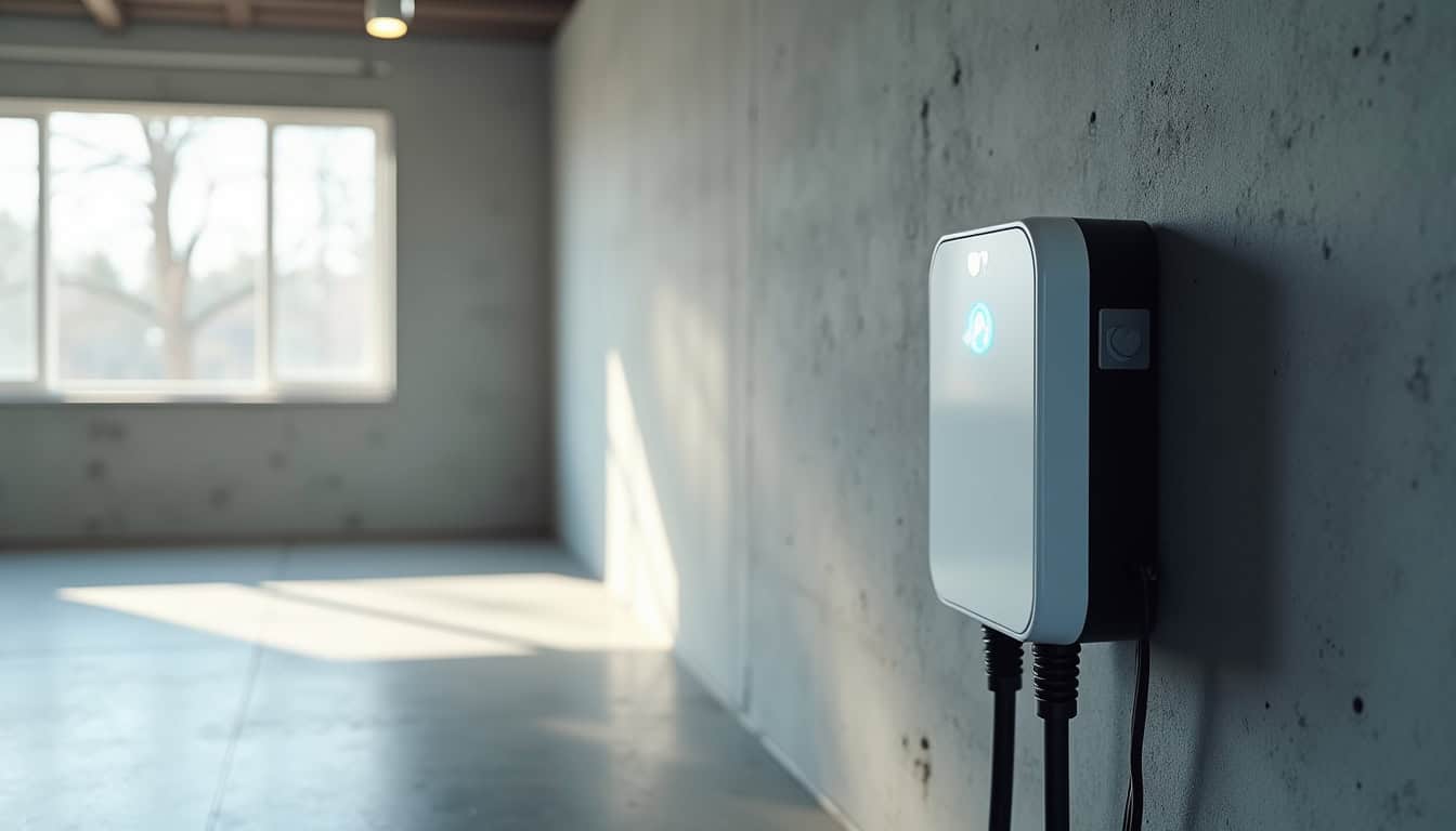 Borne électrique murale en cours d