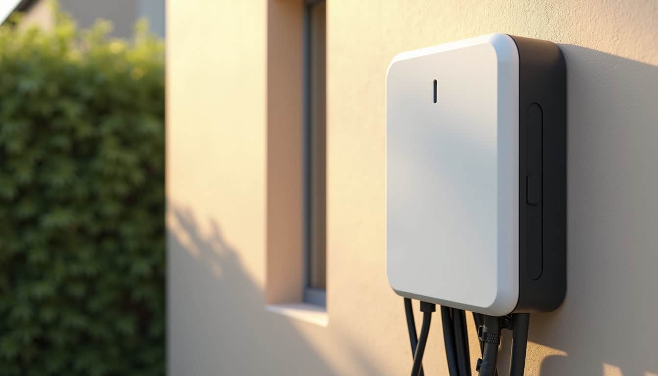 Borne électrique murale installée à l