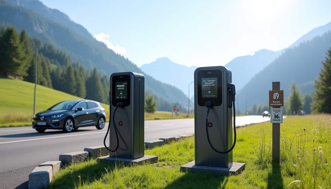 Bornes de recharge publiques eborn installées à Mont-Saxonnex: emplacements Chemin du Bugnon et 89 Route de Cluses