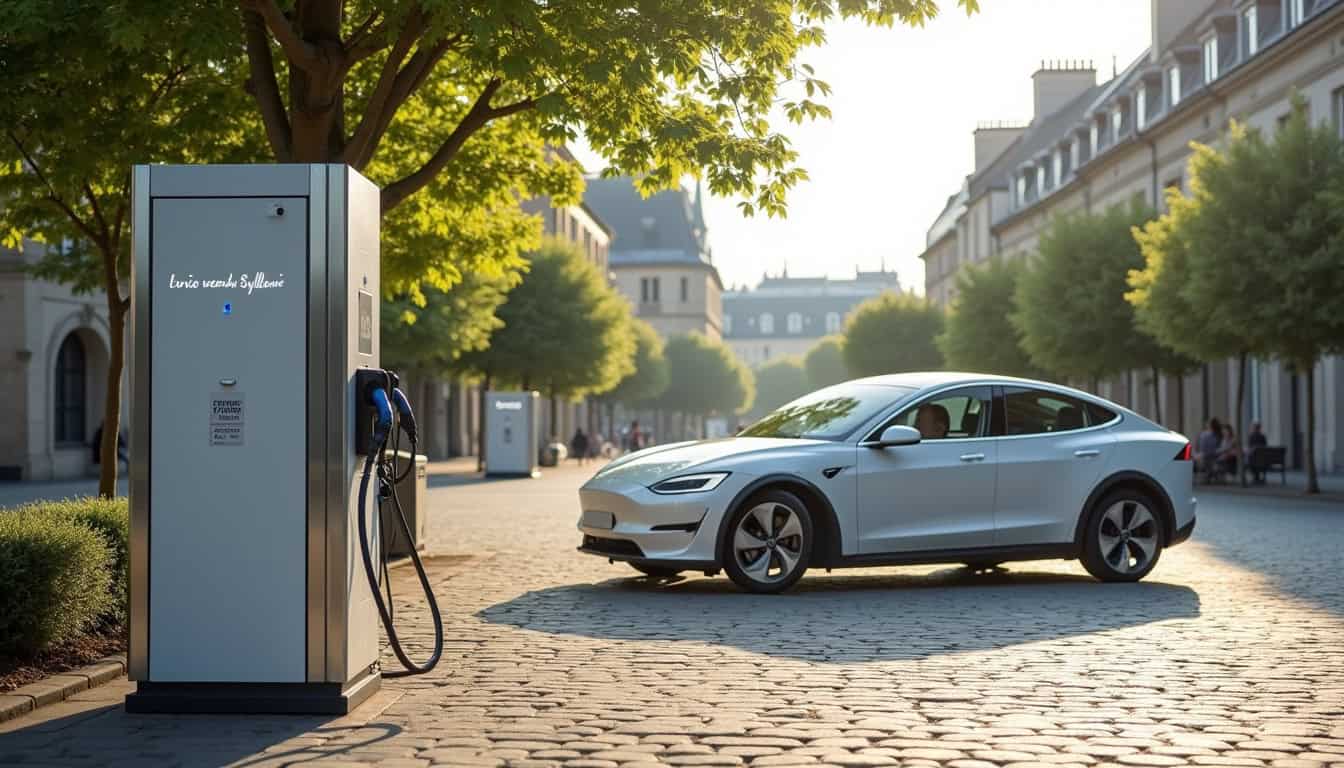 Bornes de recharge publiques situées sur la Place du Concorde à Montreuil-Bellay