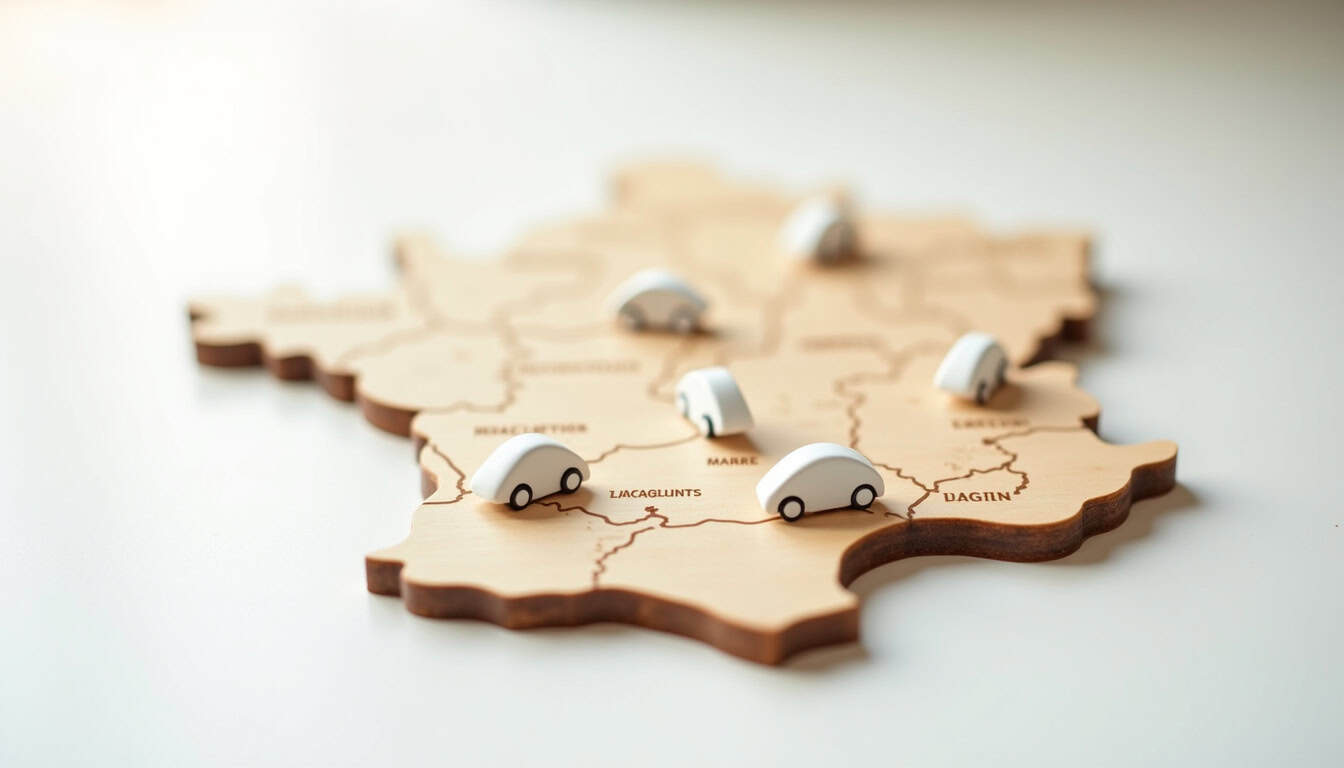 Carte de la Marne indiquant les principales villes desservies par les installateurs de bornes électriques