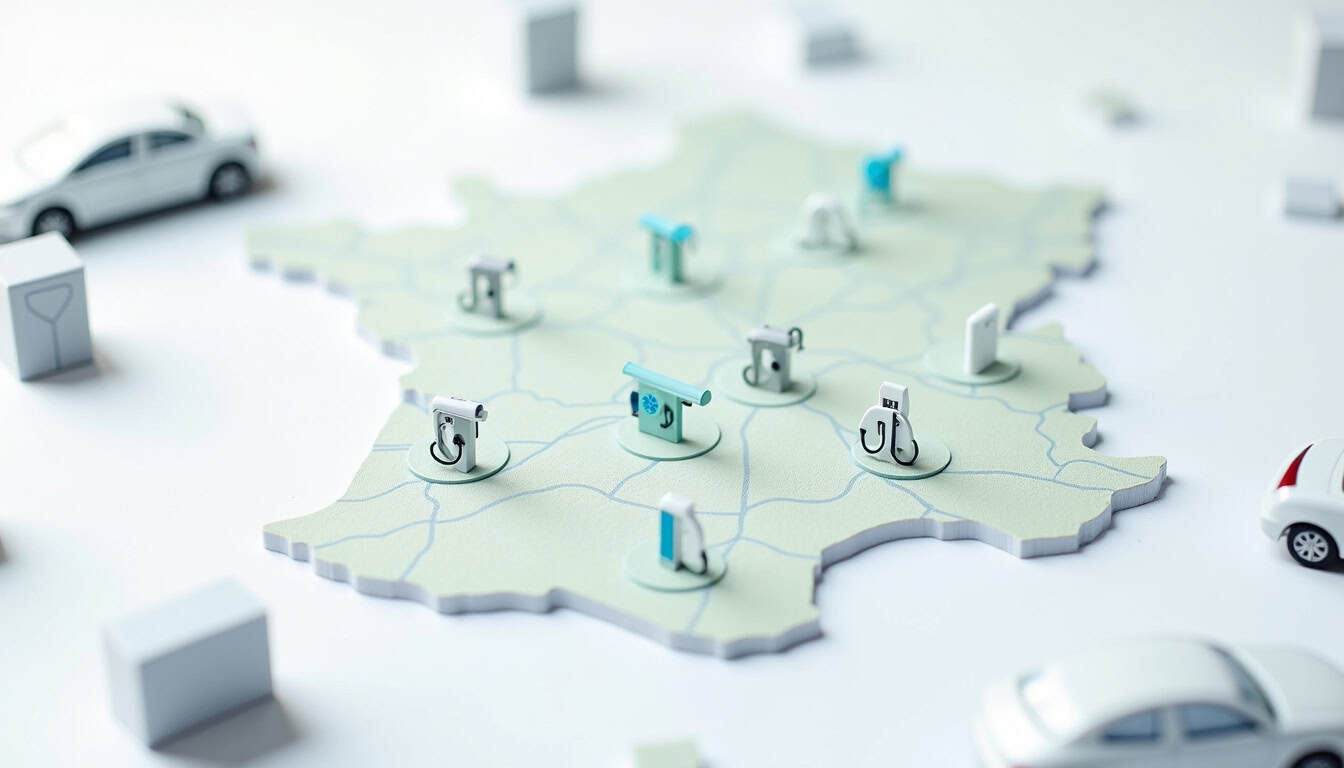 Carte des bornes de recharge publiques à Champniers et leurs réseaux principaux