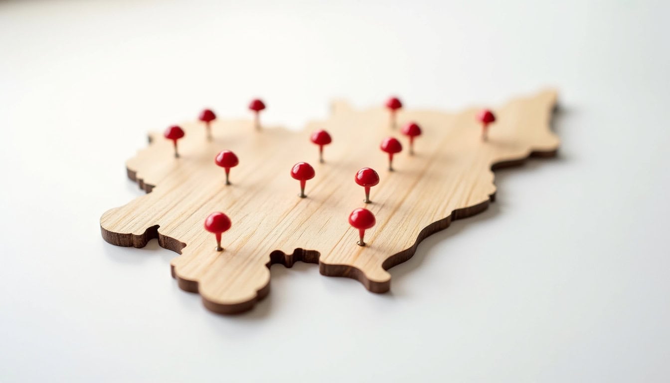Carte illustrant la localisation des bornes de recharge publiques à Parçay-Meslay