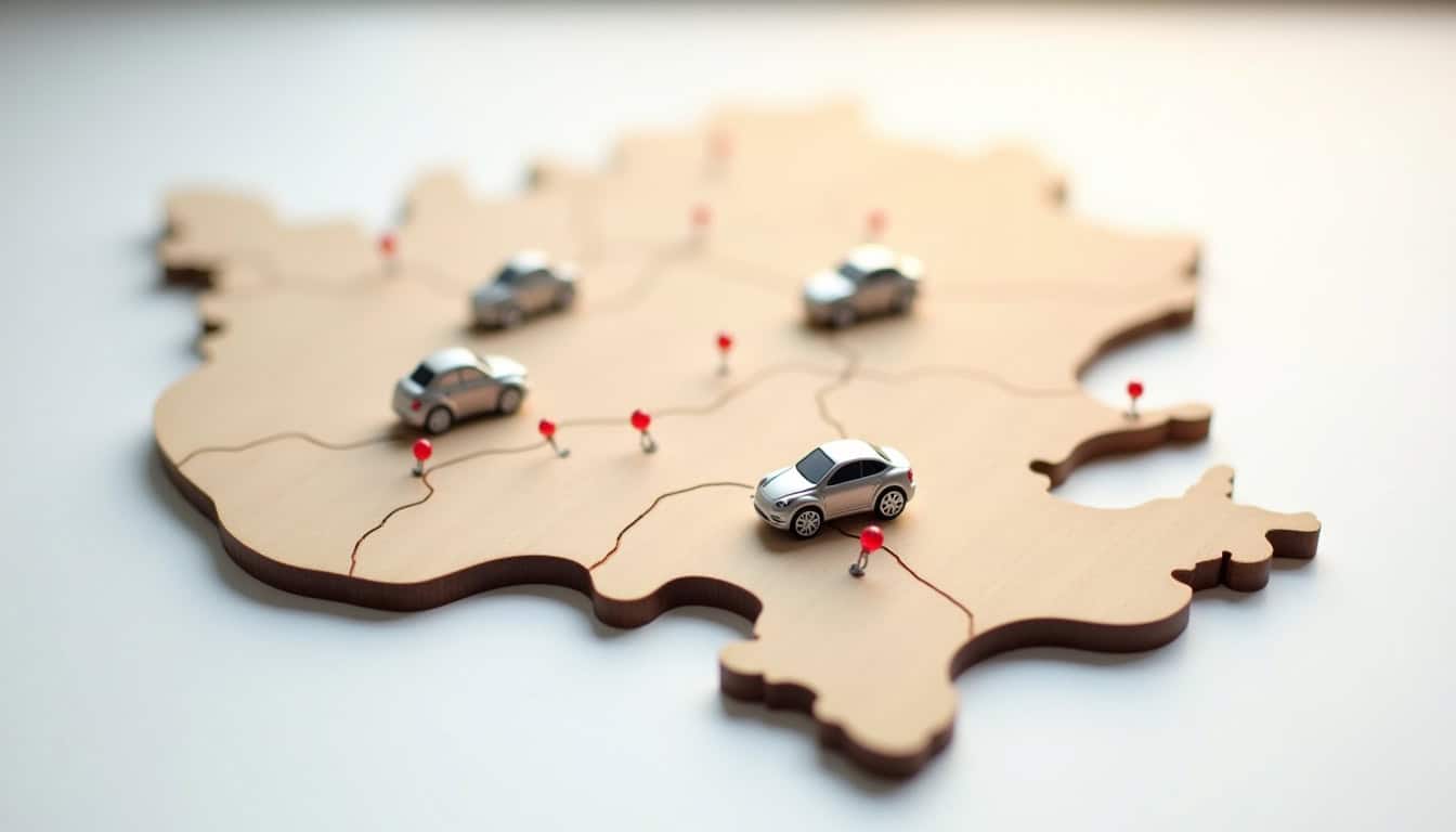 Carte illustrative des bornes de recharge publiques à Embrun dans les Hautes-Alpes
