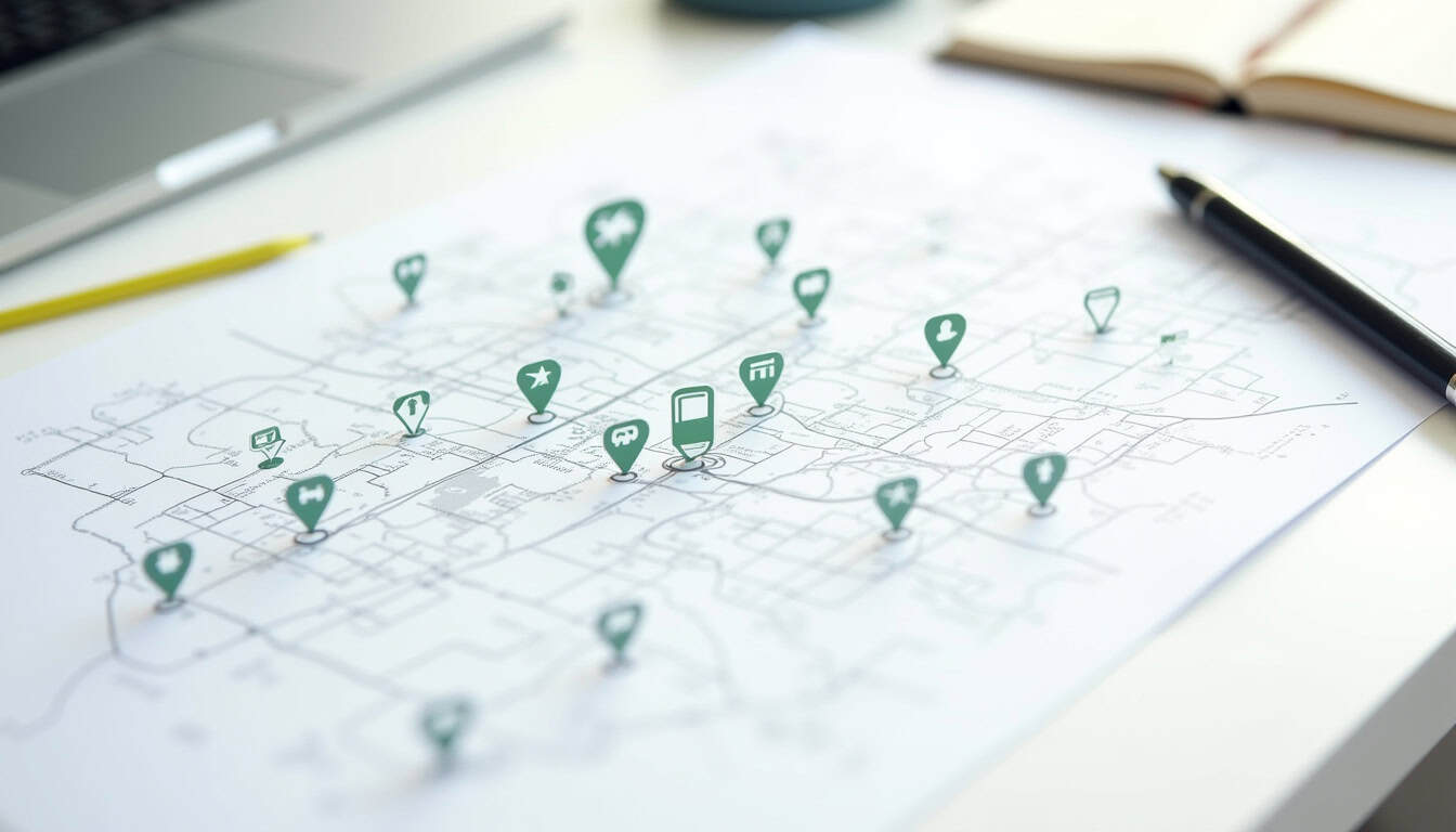 Carte illustrée du réseau de bornes de recharge publiques à Château-Renault avec localisation précise