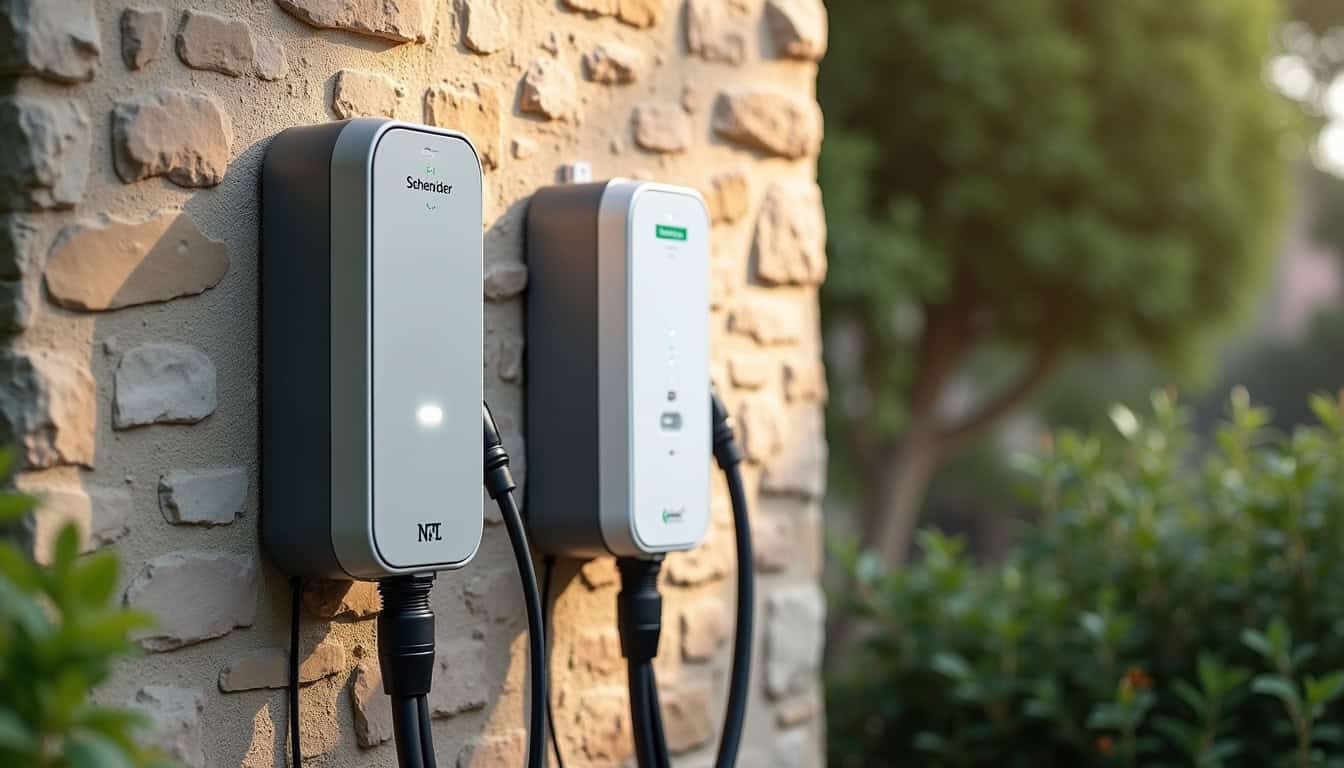 Comparaison de bornes électriques Schneider et Legrand installées à Champeix