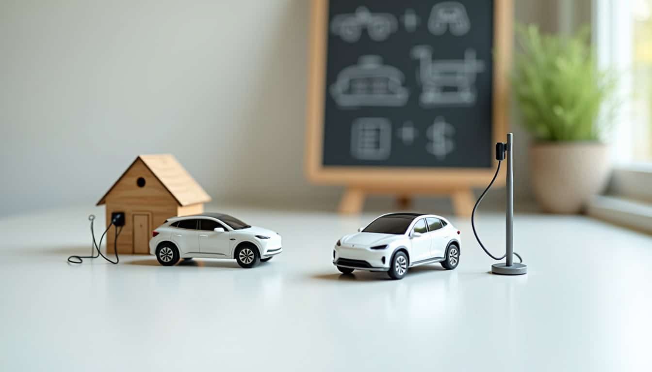 Comparaison des coûts de recharge électrique entre domicile et station publique à Custines