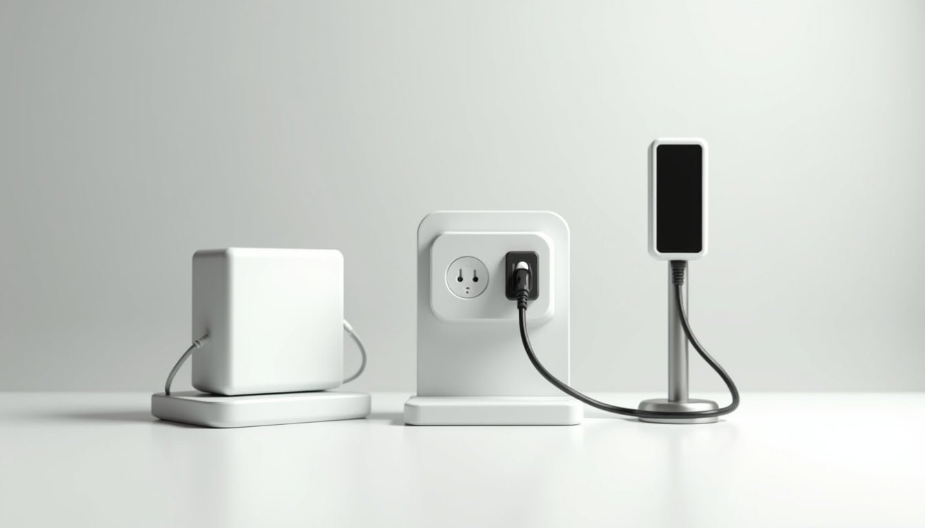 Comparaison entre différents types de bornes de recharge électrique: wallbox, prise renforcée, borne publique
