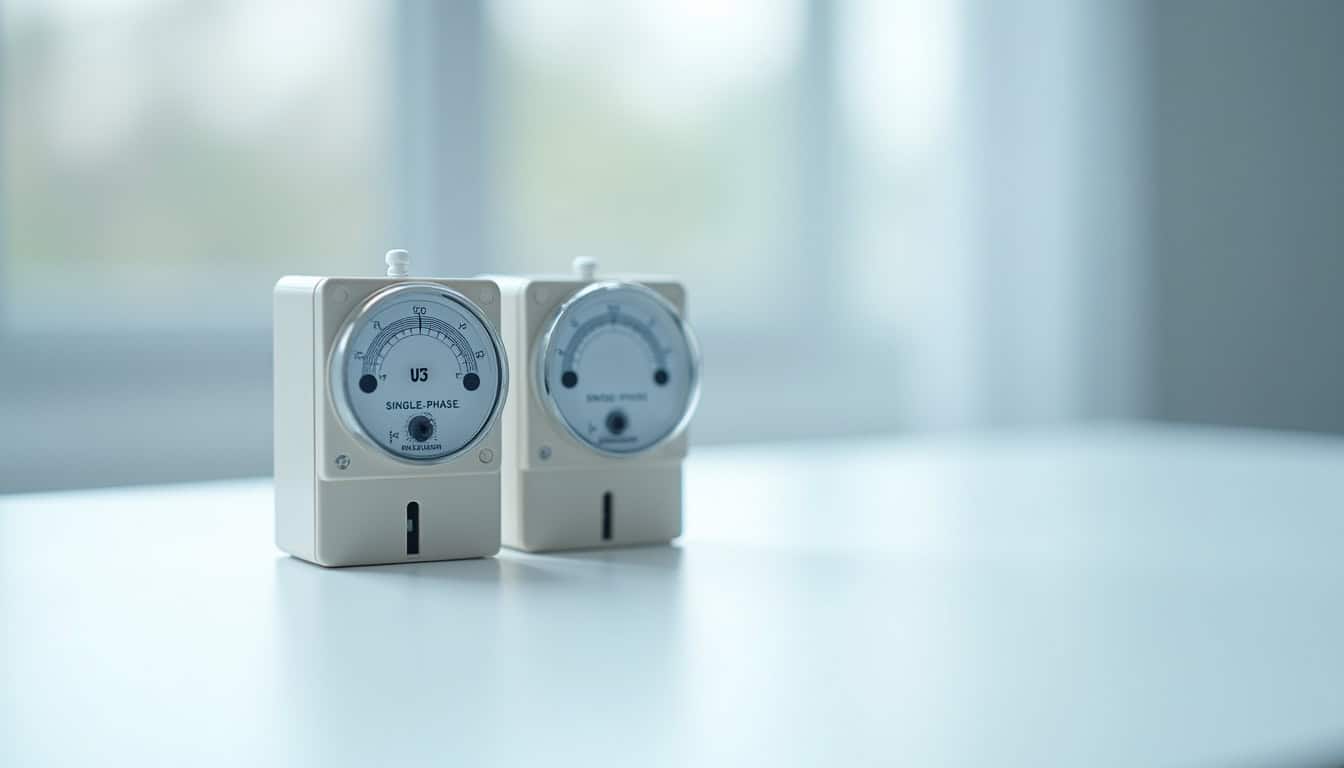 Comparaison entre un compteur électrique monophasé et un compteur triphasé