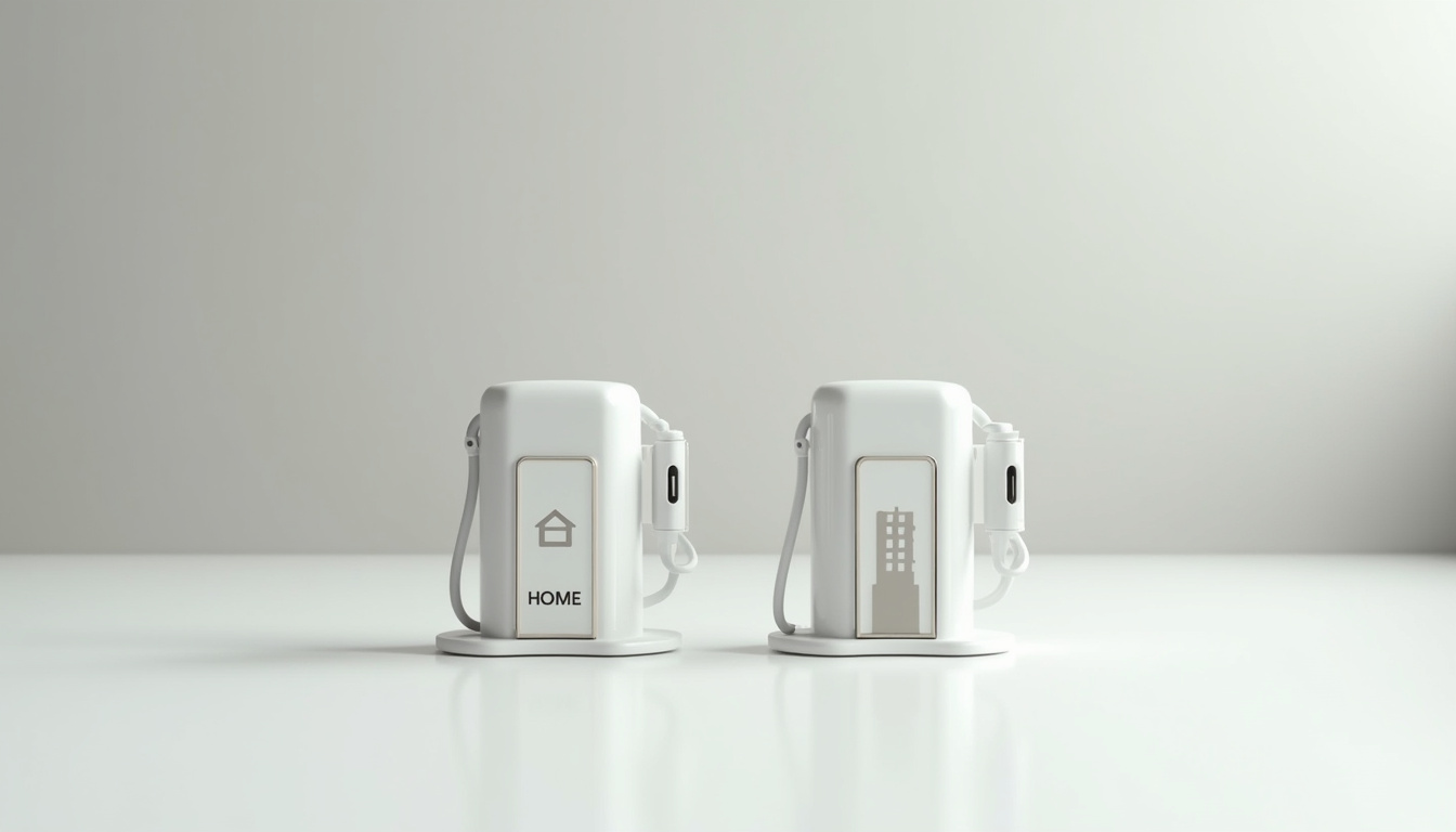 Comparaison entre une borne de recharge privée installée à domicile et une borne publique en ville