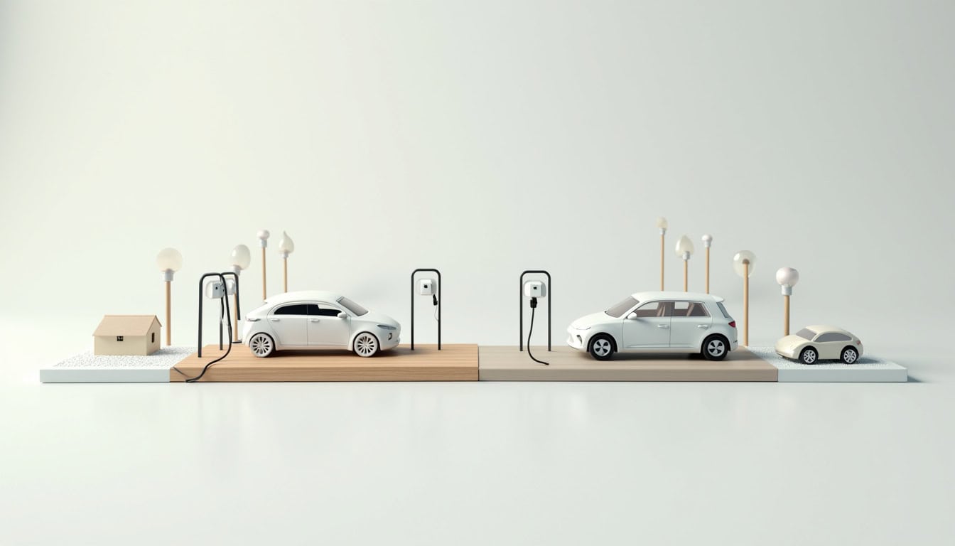 Comparaison entre une borne de recharge privée installée chez soi et une borne publique en ville