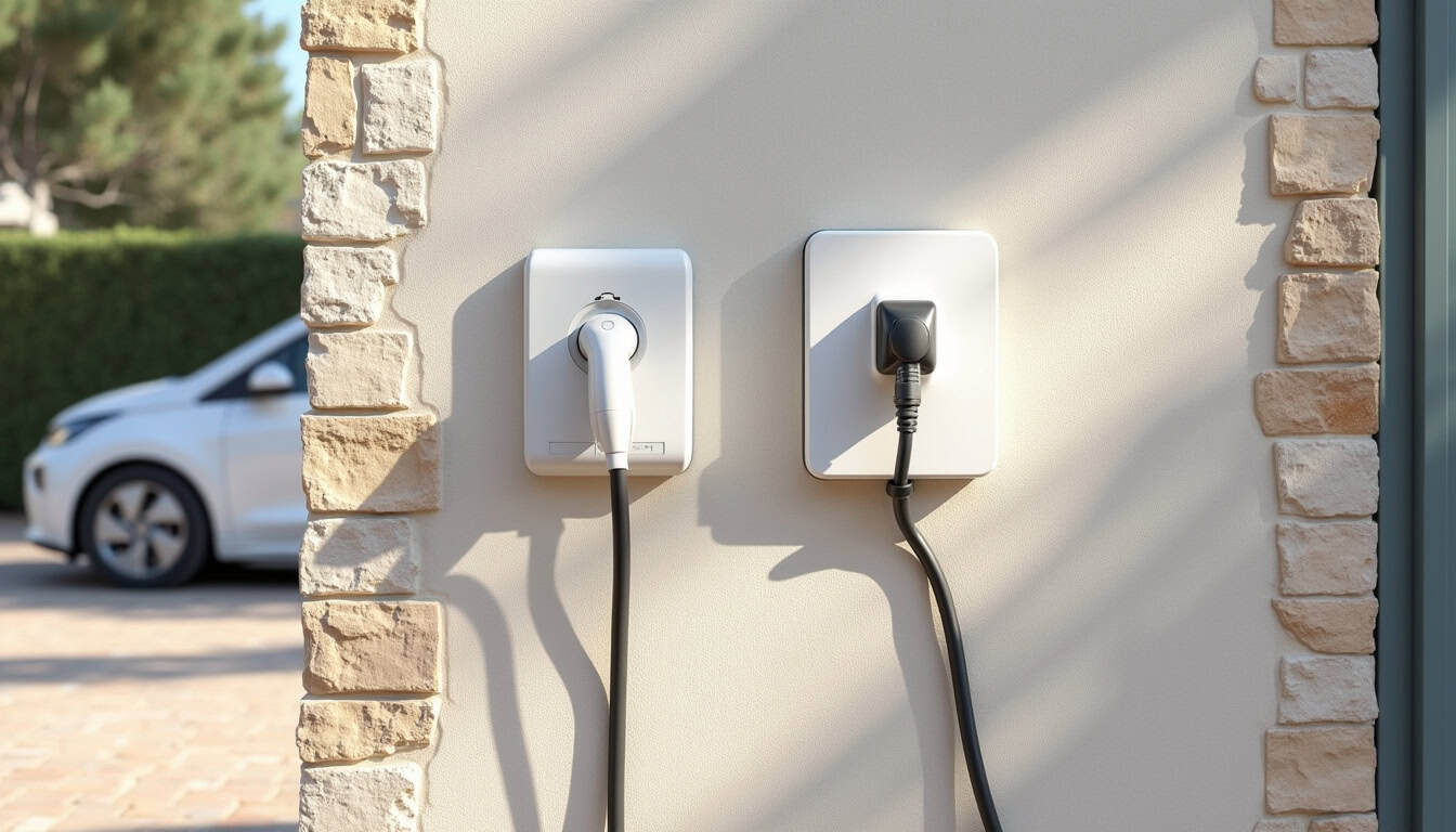 Comparaison entre une prise renforcée et une borne murale pour un usage résidentiel à Gonfaron
