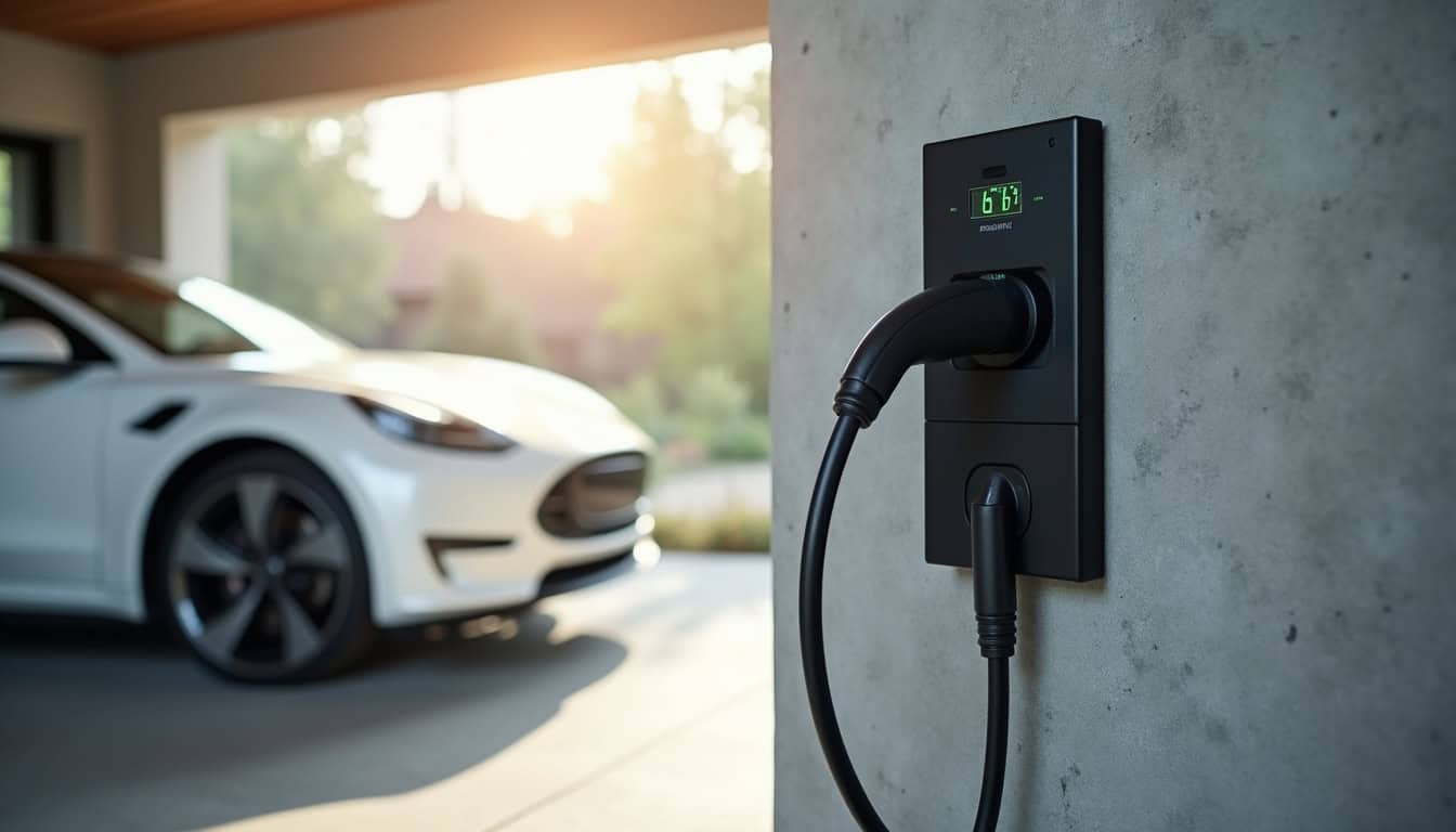 Comparaison entre une prise renforcée et une borne murale pour véhicule électrique à Génelard