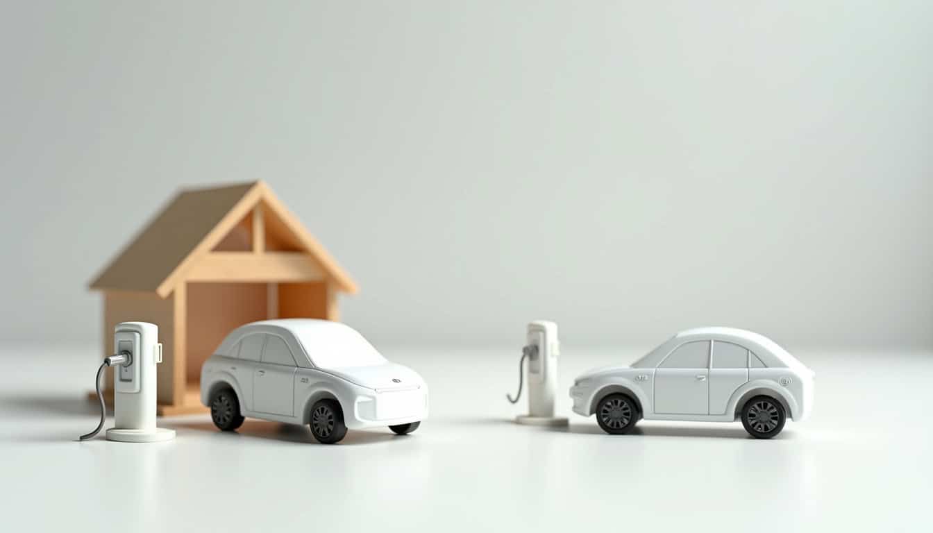 Comparaison visuelle des coûts de recharge à domicile et en station publique