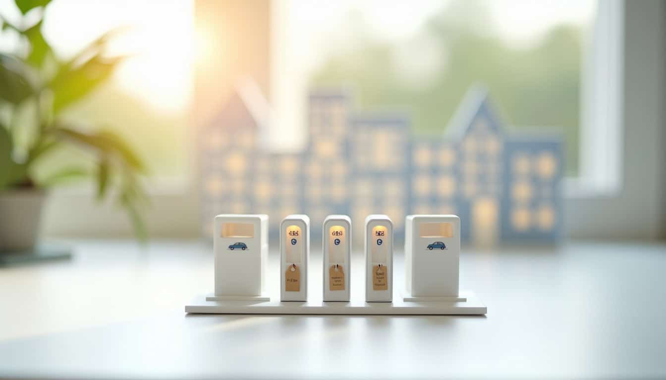 Comparaison visuelle des différents modèles de bornes de recharge disponibles pour les habitants d