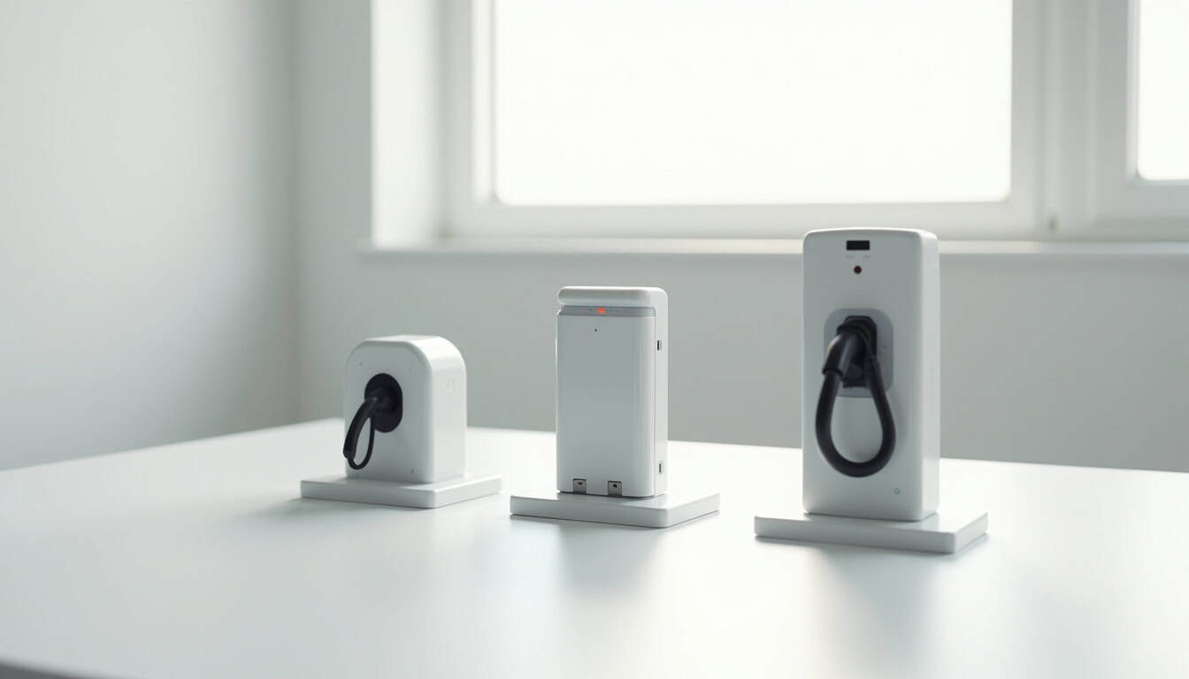 Comparaison visuelle des différents types de bornes de recharge électrique disponibles sur le marché