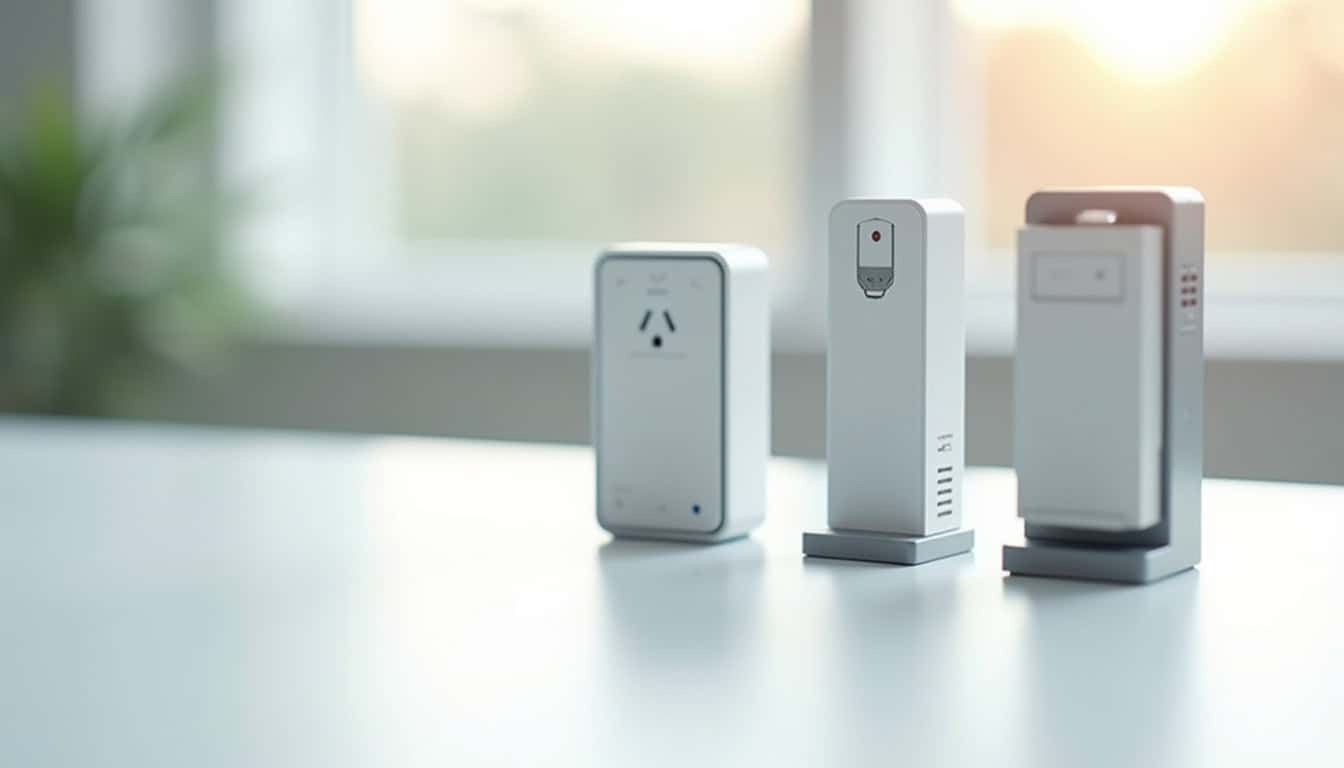 Comparaison visuelle des différents types de bornes de recharge électrique: wallbox 7 kW, prise Green'Up, borne triphasée 22 kW